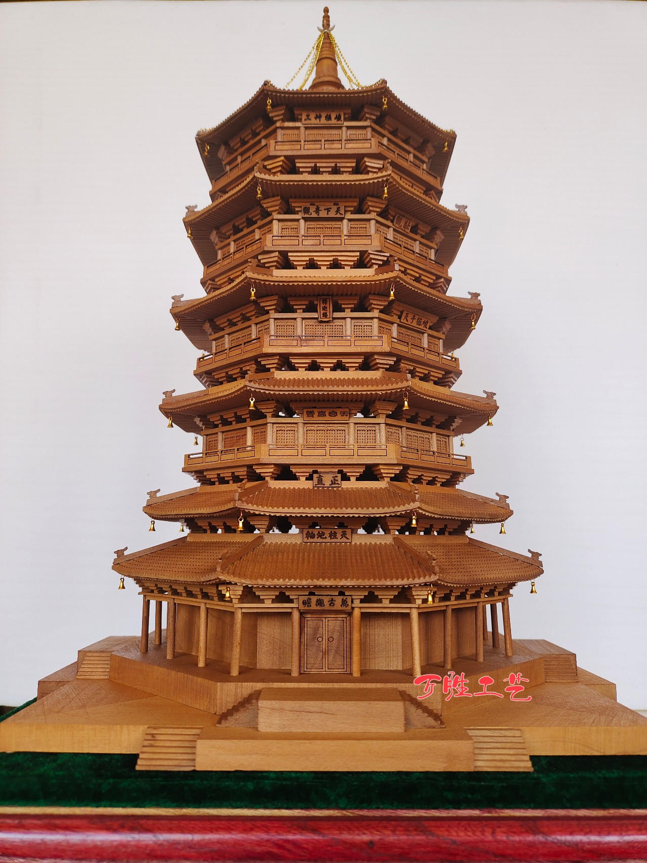 中式古建山西应县木塔模型：文昌塔桌面摆件，打造东方美学家居氛围✨