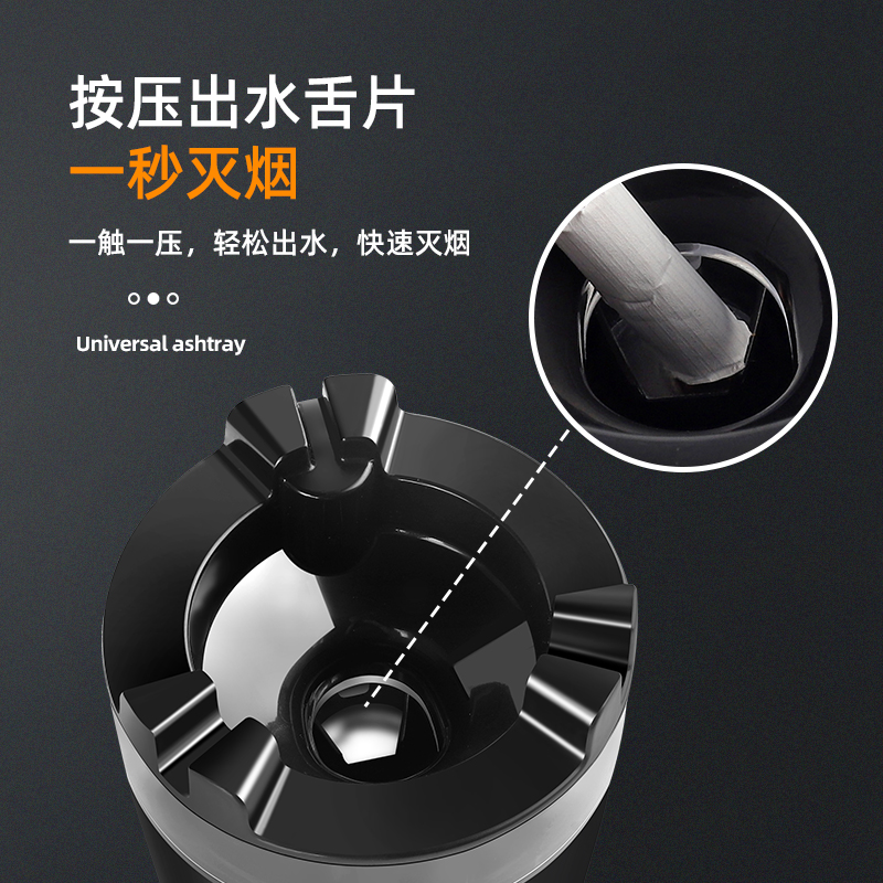 车载烟灰缸带水箱防飞灰多功能神器，告别烟雾缭绕的车内生活✨