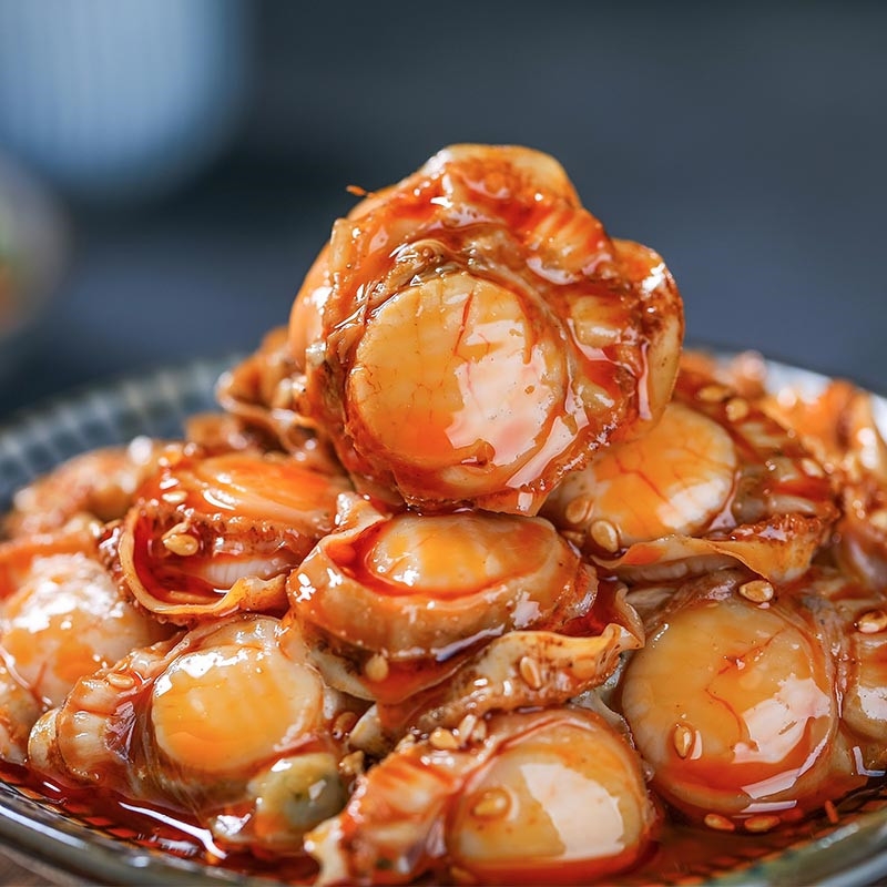 扇贝肉开袋即食：2024年网红爆款，解馋神器，海鲜零食新风尚！