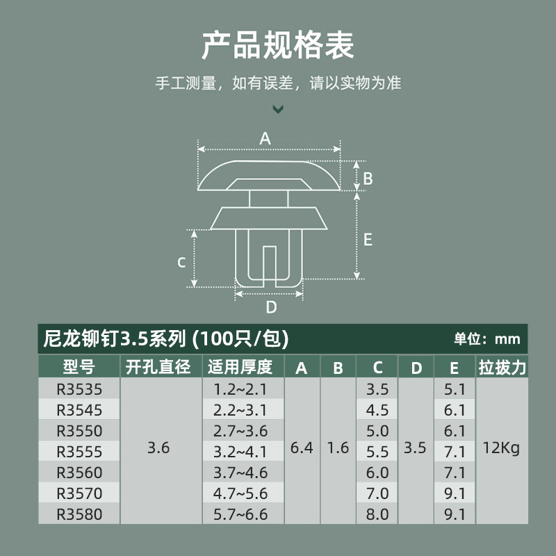 白色尼龙铆钉：家居DIY神器，轻松搞定你的创意改造！