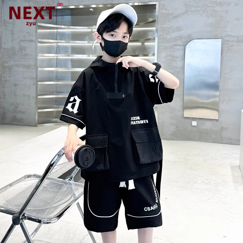 NEXT ZYU官方正品童装男童夏装套装2025新款短袖运动男孩中大童潮，夏日必备！
