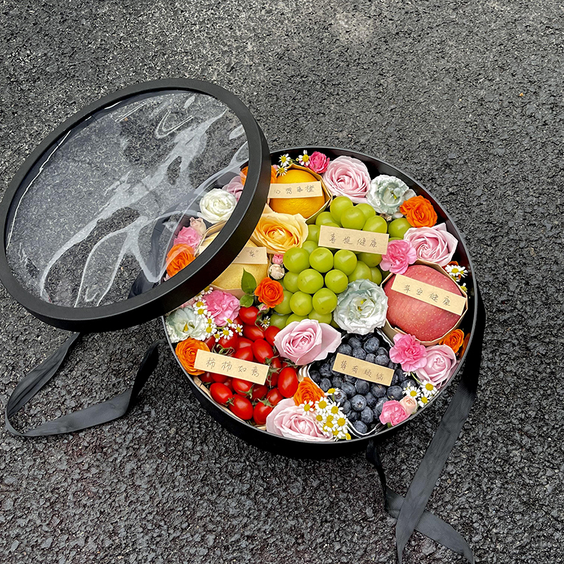 乔迁之喜水果礼盒，早生贵子礼盒，鲜花圆形生日礼物，婚庆花店束脩花盒——送礼必备全攻略！