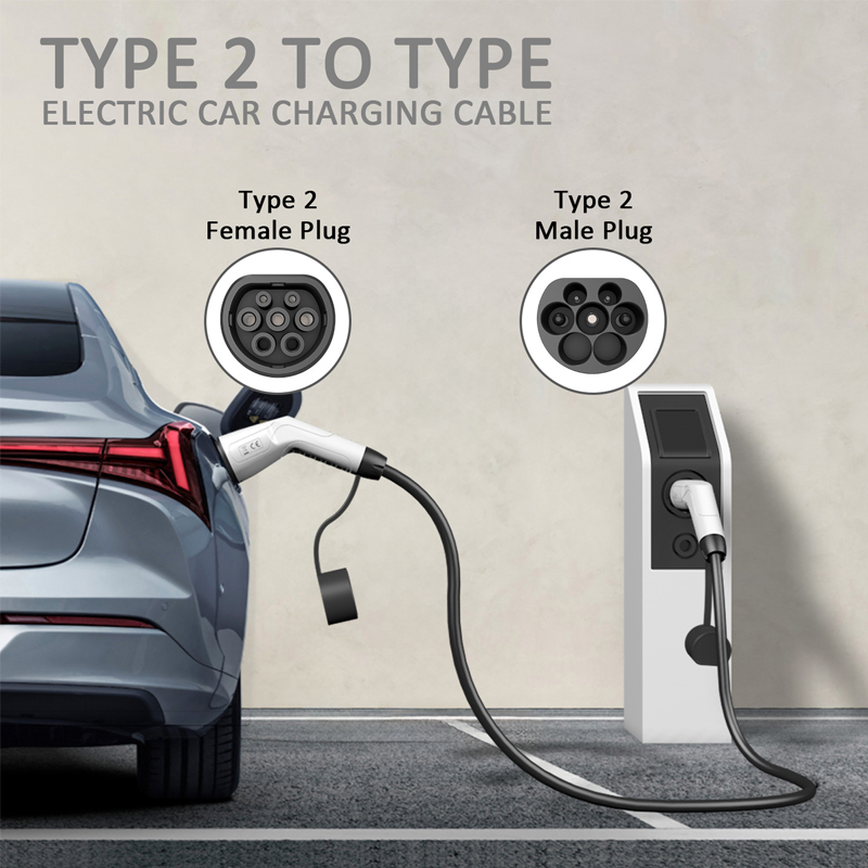 新能源电动汽车欧标桩带枪专用延长线：特斯拉Model 3充电加长线380V，解锁便捷充电新姿势！
