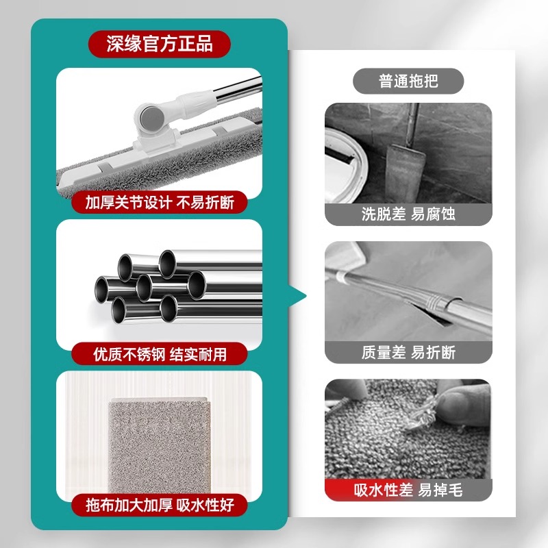 夹布平板拖把家用一拖净木地板专用：清洁神器，让地板焕然一新！