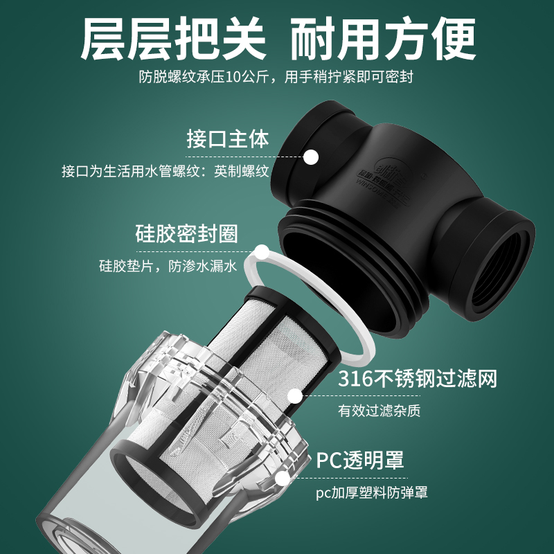自来水管道前置过滤器+农用灌溉机+鱼缸养殖软管+宝塔接头+泥沙过滤网，家庭用水安全与便利新选择！️
