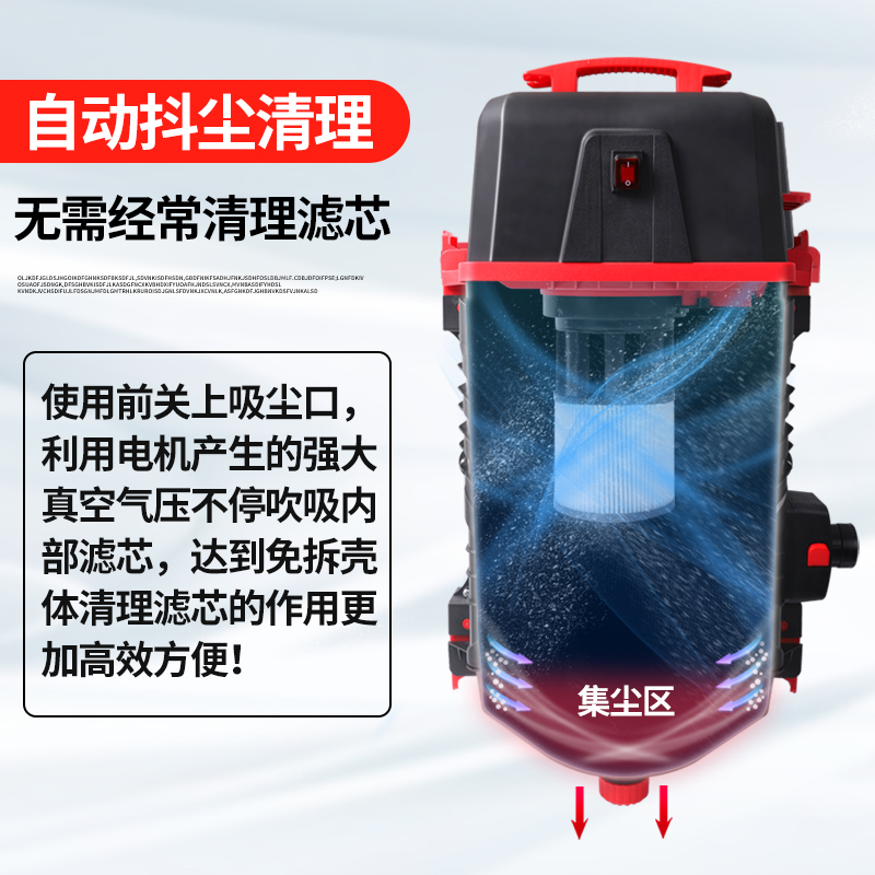 壁挂式吸尘器：洗车店必备神器，商用强力大功率吸力汽车美容专用