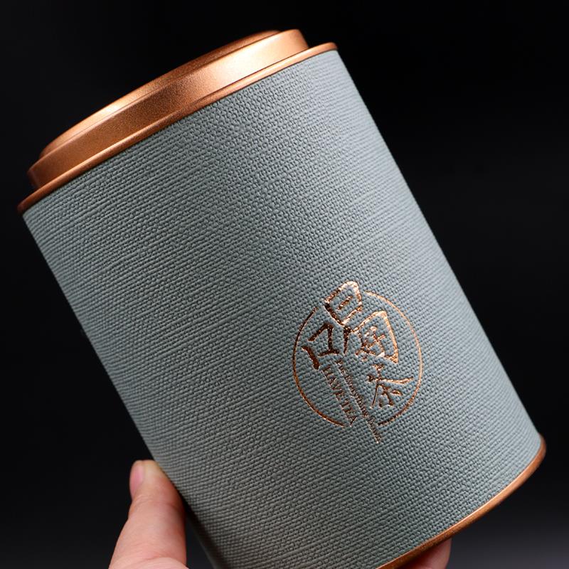 年货礼品包装新潮流：100%密封罐半斤花茶叶罐子，商务圆马口铁纸罐可定制！