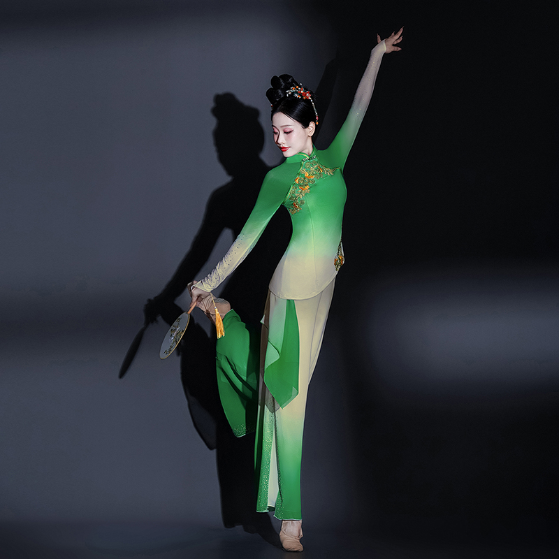 胶州秧歌舞服太绝了！中国舞艺考必备，扇子舞套装美到窒息