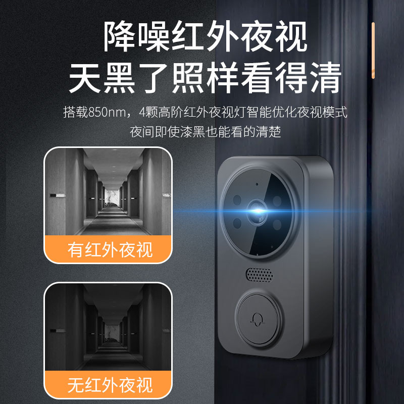 别墅党必看！无线可视对讲门铃+监控摄像头，免打孔还能看人！这波真香了