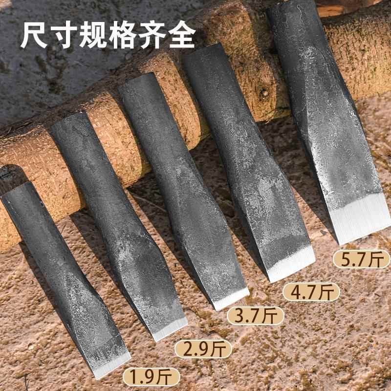 户外斧头高锰钢：农村家用破柴神器，劈柴专用手动锻打楔子工具，你的冬季取暖好帮手！