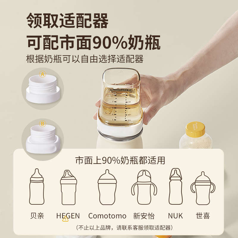 便携温奶器专属适配器，90%奶瓶通用，妈妈必备神器！