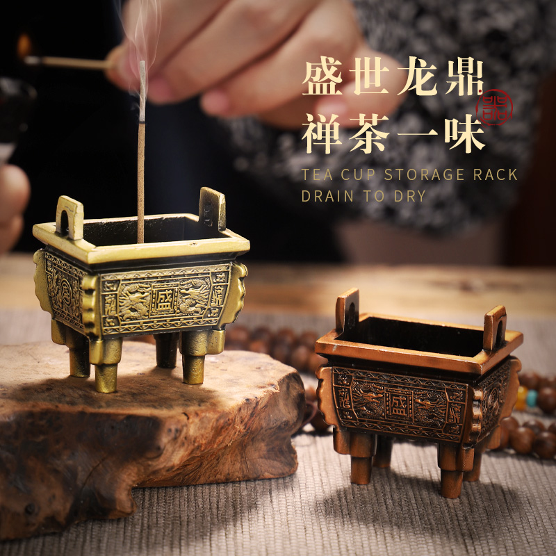 复古韵味，三足青铜鼎摆件，开业必备神器，特价包邮