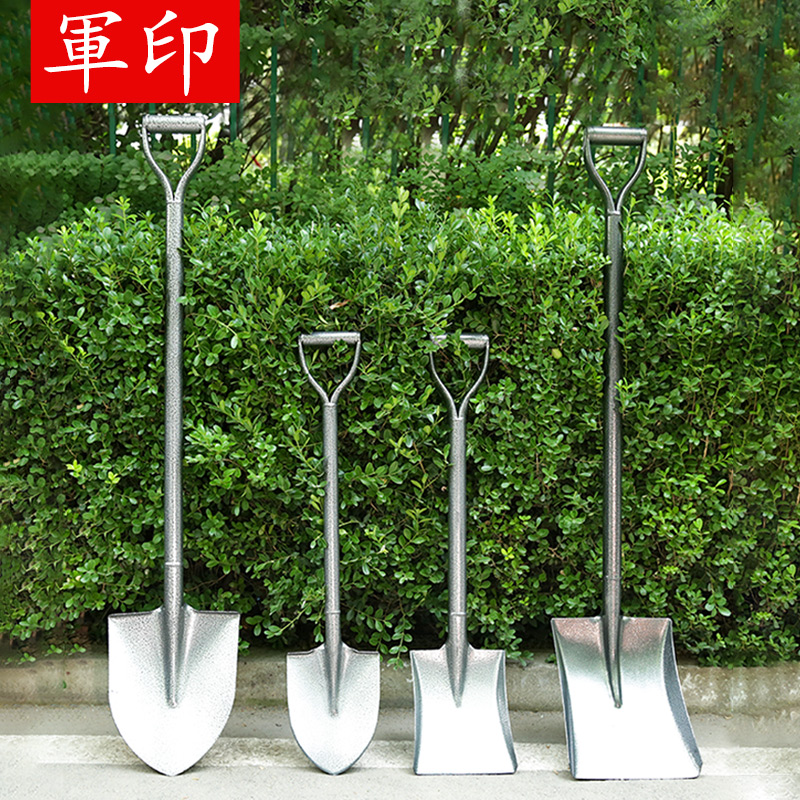 军印锰钢尖锹：挖土神器，种花栽树必备利器！