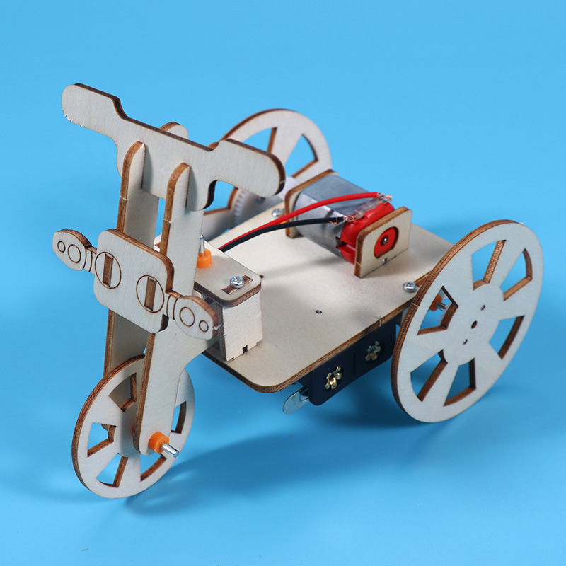 学生科学实验三轮车：DIY科技小制作，风力驱动，儿童比赛电动玩具新潮流！