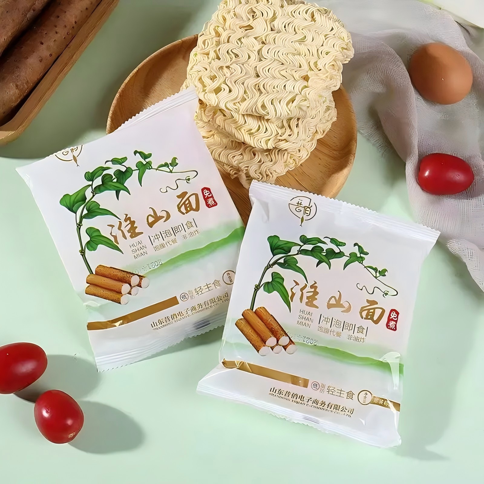 铁棍山药方便面饼：低脂非油炸的健康选择，独立包装让你随时随地享受美味！