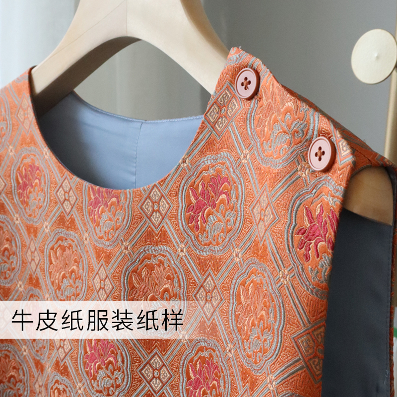 小个子超好看新中式国潮休闲马夹，2025夏季复古洋气宋锦提花马甲女，穿上就是焦点！