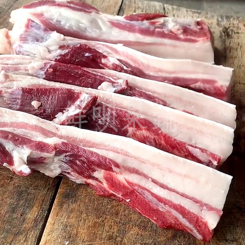 太湖黑猪带皮五花肉：鲜宰无抗，350g的美味秘诀，水煮都很香！
