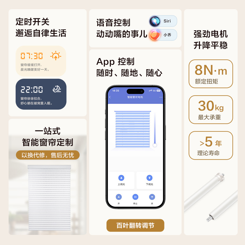 Aqara绿米联创管状电机成品帘：米家HomeKit下的智能窗帘革命！