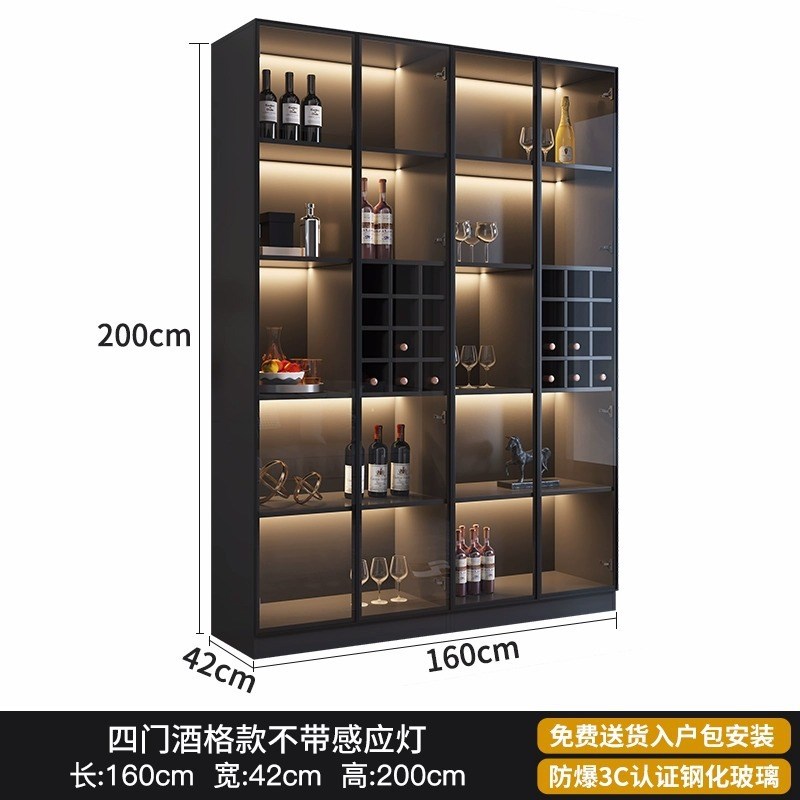 新房搬家必备！轻奢酒柜玻璃柜太香了，事事如意客厅神器