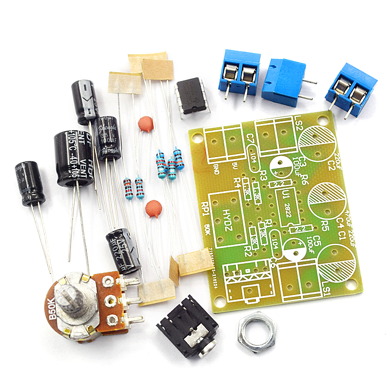 TDA2822音频模块：音乐发烧友必备，5V-12V双声道功放板的完美选择
