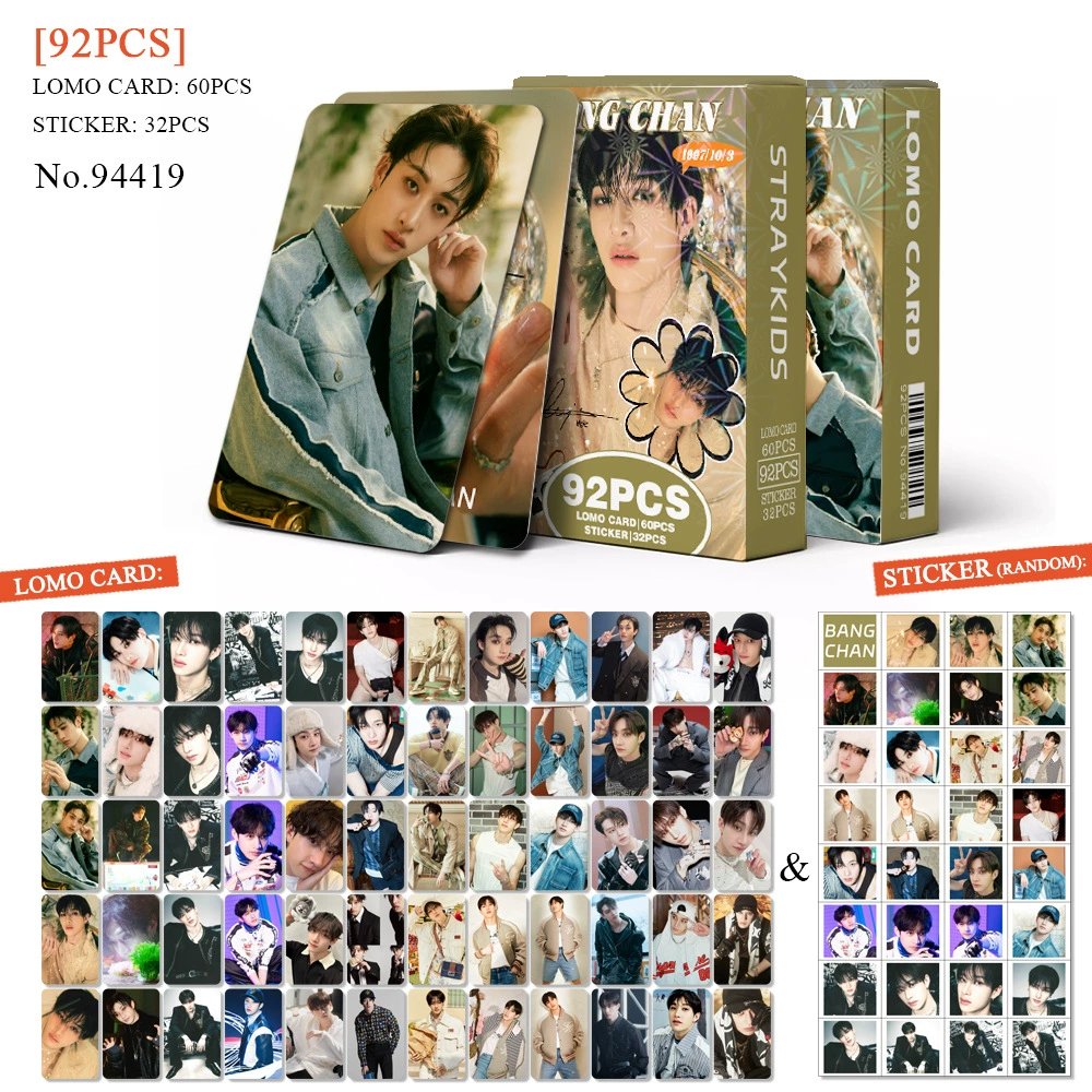 总链92张STRAYKIDS新专Hollow小贺卡明星周边照片卡贴纸LOMO自印，粉丝必备神器！✨