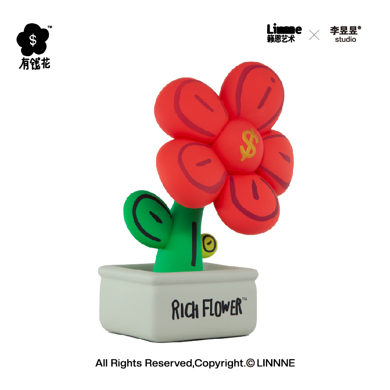 有钱花「搪胶红」20cm摆件太绝了！玄关客厅秒变高级感，这波不冲亏麻了