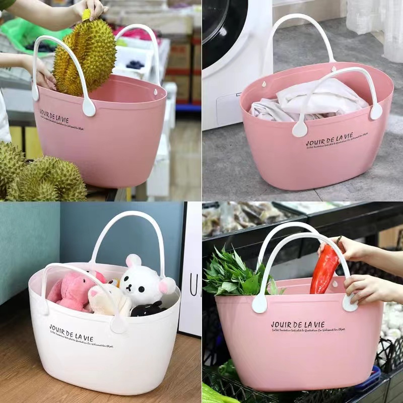 创意提菜器：塑料提篮，承重15kg，购物篮拎袋神器，解放双手！