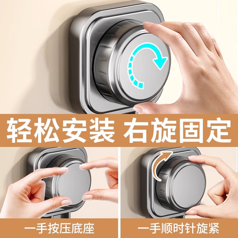 奶油风卫生间改造必备：壁挂式马桶刷置物架，免打孔神器！