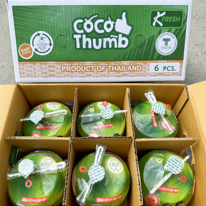 新货泰国KFRESH网红易开宝椰青6个CoCo好 香水地雷椰子易开椰包邮，椰香来袭，解渴神器！