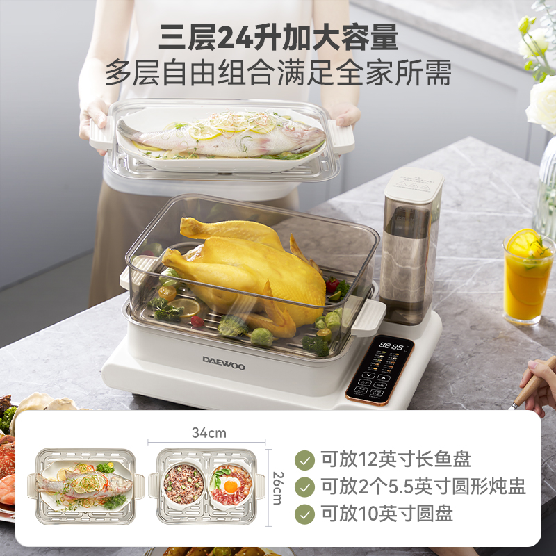 大宇电蒸锅：厨房新宠，蒸出美味新高度！