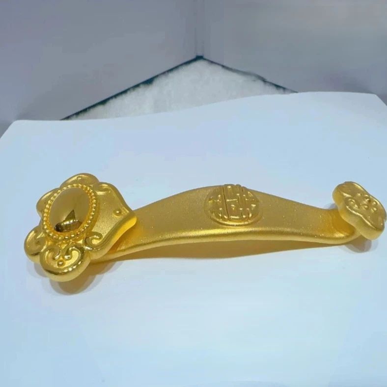 创隆黄金999足金如意摆件：纯金吉祥，定制专属好运！