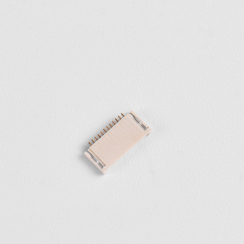 0.5双面接排线插座FPC连接器0509：前插后压H1.0后翻盖上下接后锁6P，解锁电子设备新姿势！