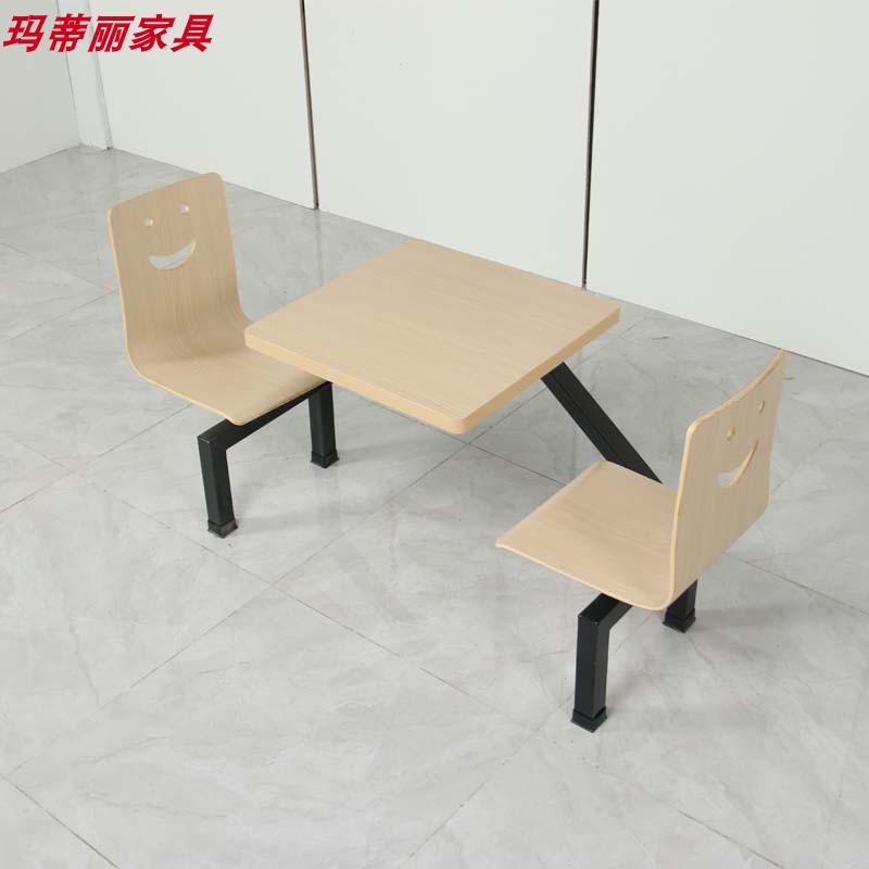 学校食堂2人位连体餐桌椅，快餐面馆小吃店必备神器！‍‍