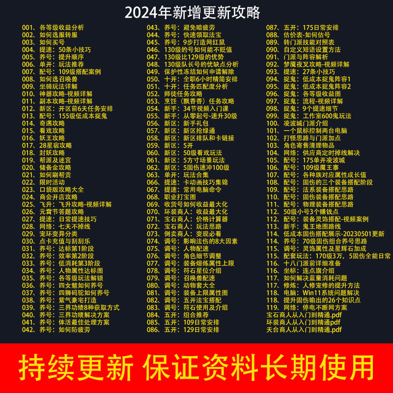 梦幻西游新区5开搬砖组合2024怎么选最高效？