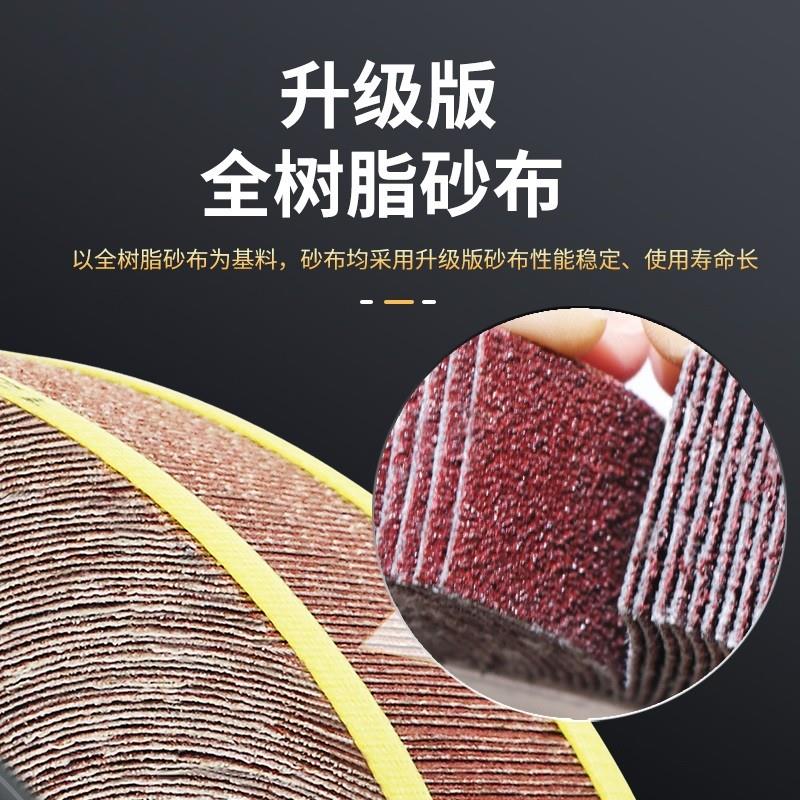 煅烧千叶轮300*50*32卡盘砂皮纸砂布轮不锈钢打磨片千页轮抛光轮：打造完美工件的秘密武器！
