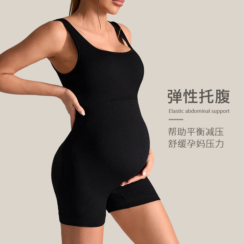 薄款性感露背孕妇连体衣：夏日运动必备，舒适与时尚并存的秘密武器！