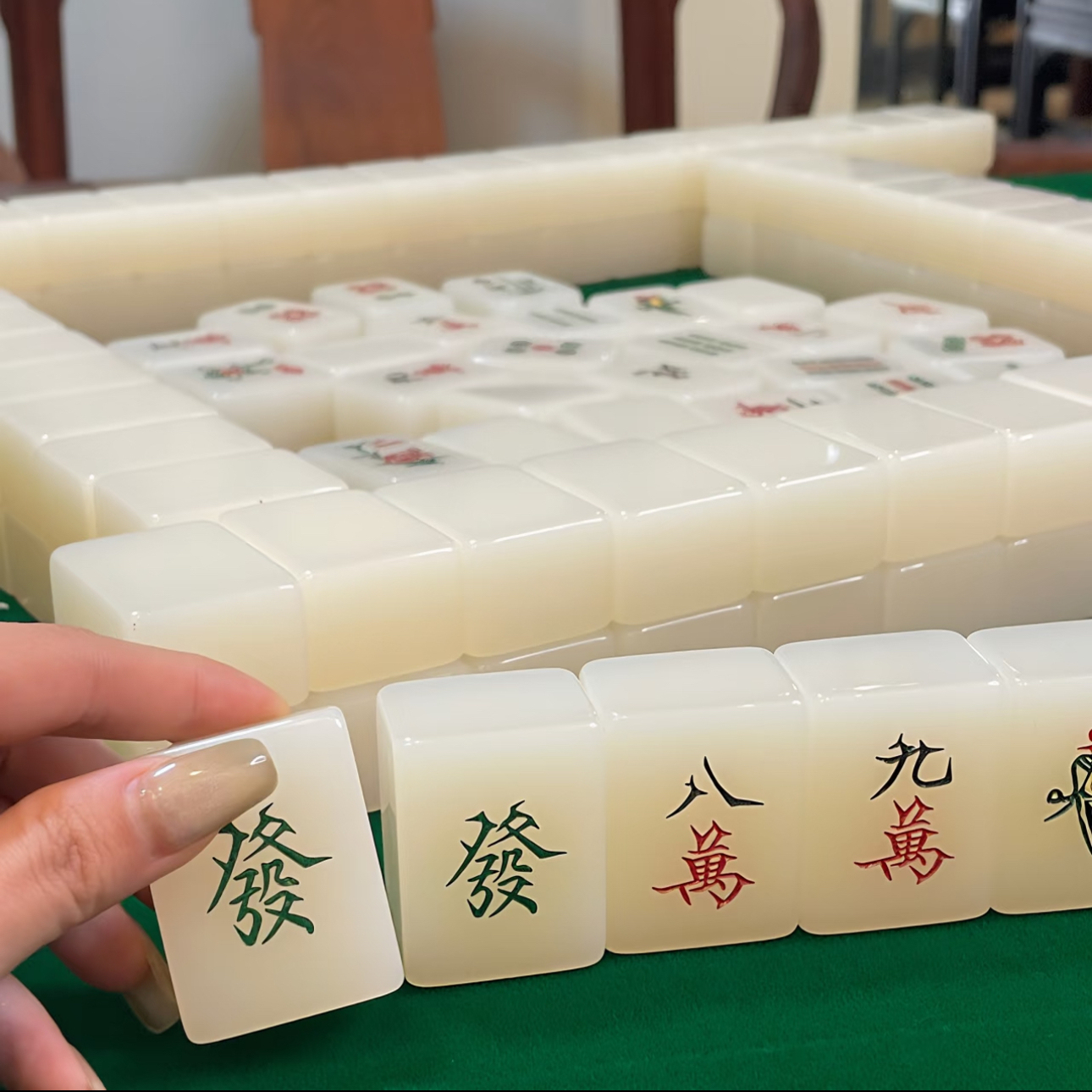 香港经典象牙黄麻将牌：梦中情麻，实心亚克力，手感与颜值的双重享受！