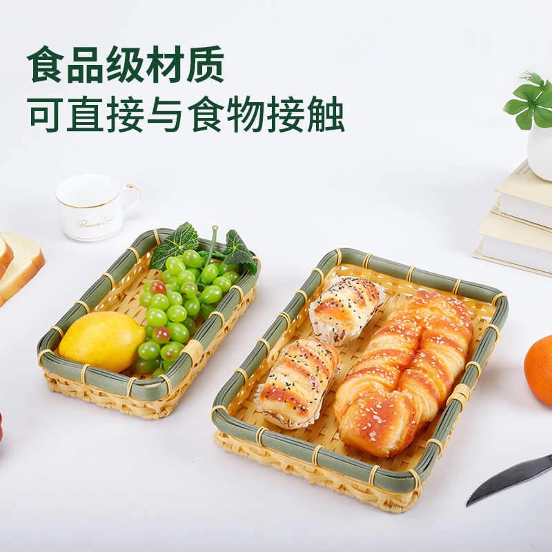 仿真仿藤编织竹筐篮子：水果店必备神器，让你的店铺瞬间高大上！