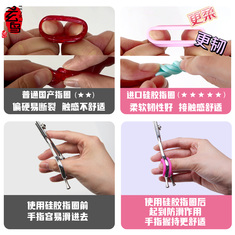 玄鸟宠物剪刀硅胶指圈：宠物美容师的必备神器，让你轻松搞定毛孩子！✂️