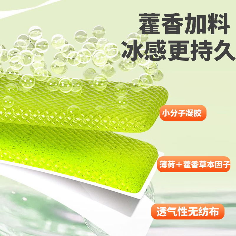 新品藿香冰凉贴：夏日解暑降温神器，户外学生军训必备散热清凉冰贴
