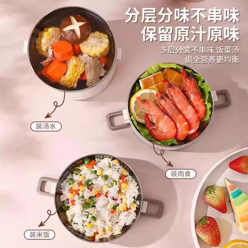 出口单！双层加高野餐包饭盒袋，保冷保温便当盒，户外便携必备神器！