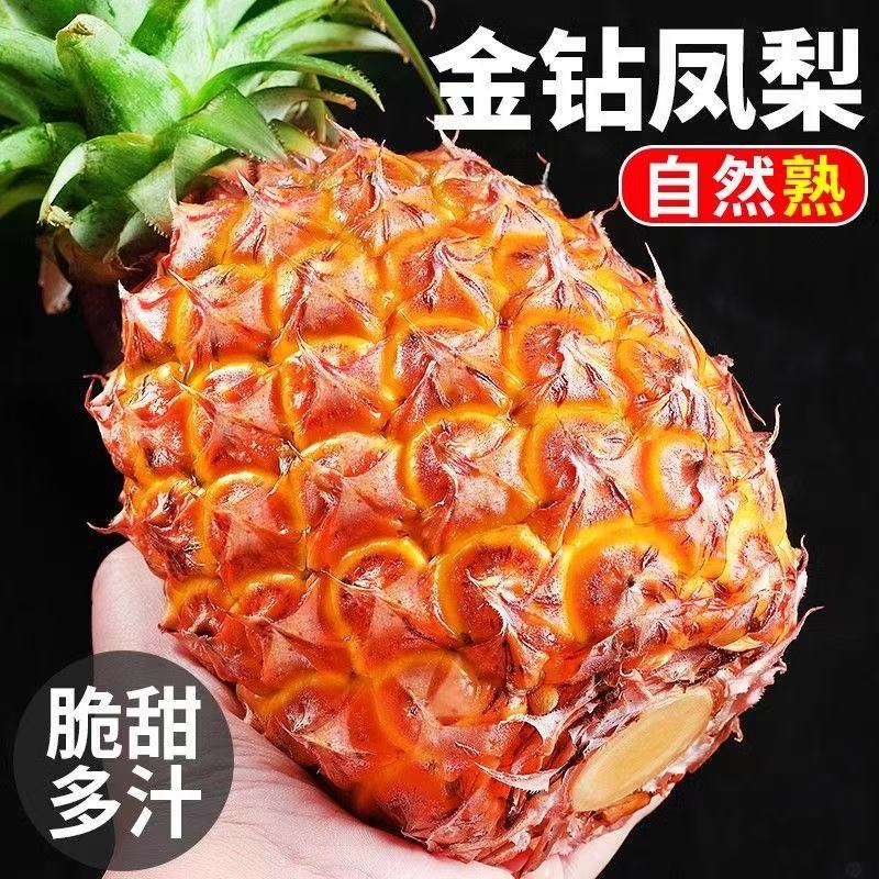 海南金钻凤梨：热带水果界的明星，一口爆汁，甜到心坎里！