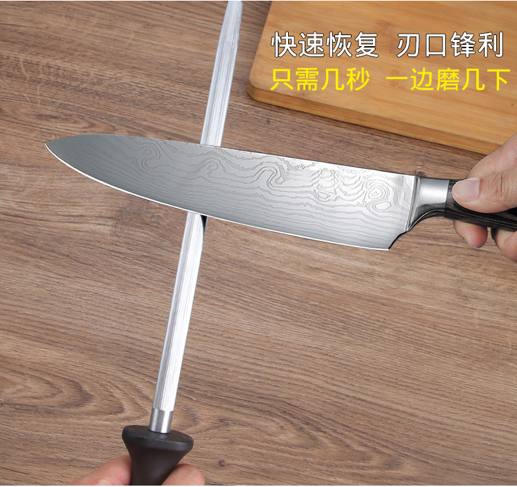 高碳钢磨刀棒：屠夫必备神器，商用屠宰场的高效磨刀利器！