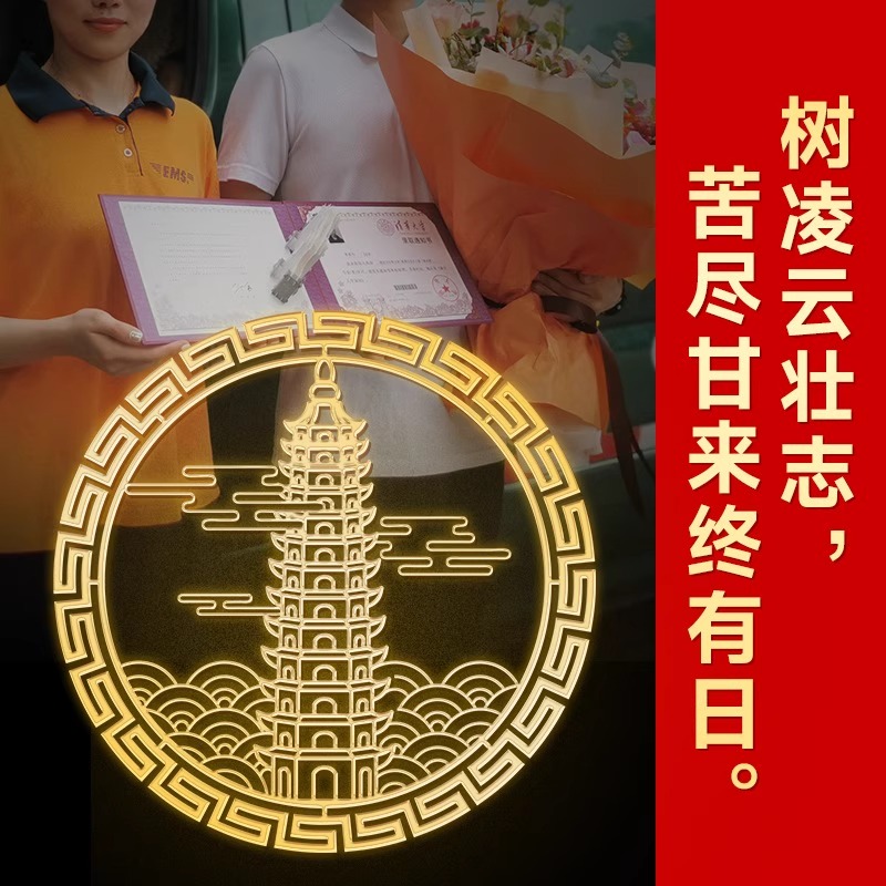 文昌贴1层494文昌塔金属贴纸门贴书桌贴高考吉祥物：开启学霸模式的幸运符