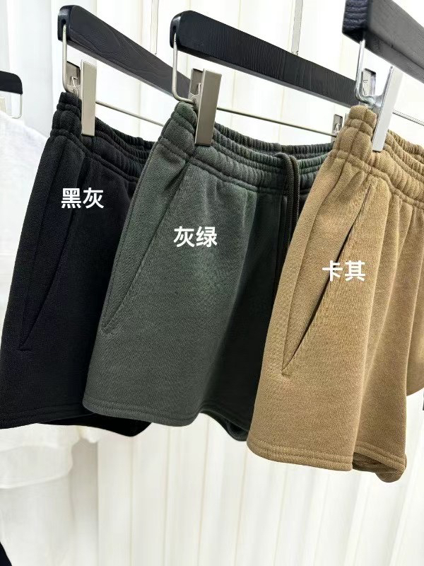 欧洲站高定2025春小众设计师款松紧腰抽绳净色运动短裤，百搭神器来袭！✨