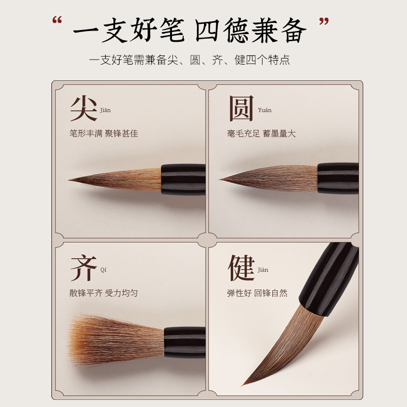 书法毛笔狼毫兼毫大中小专业级书法套装：大师级书写工具，让你的每一笔都充满艺术气息！
