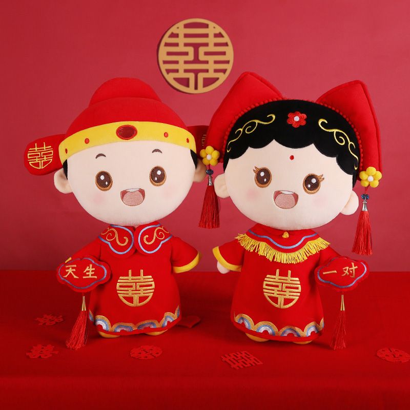 新款压床娃娃：金童玉女，为你的婚房添一抹古典浪漫