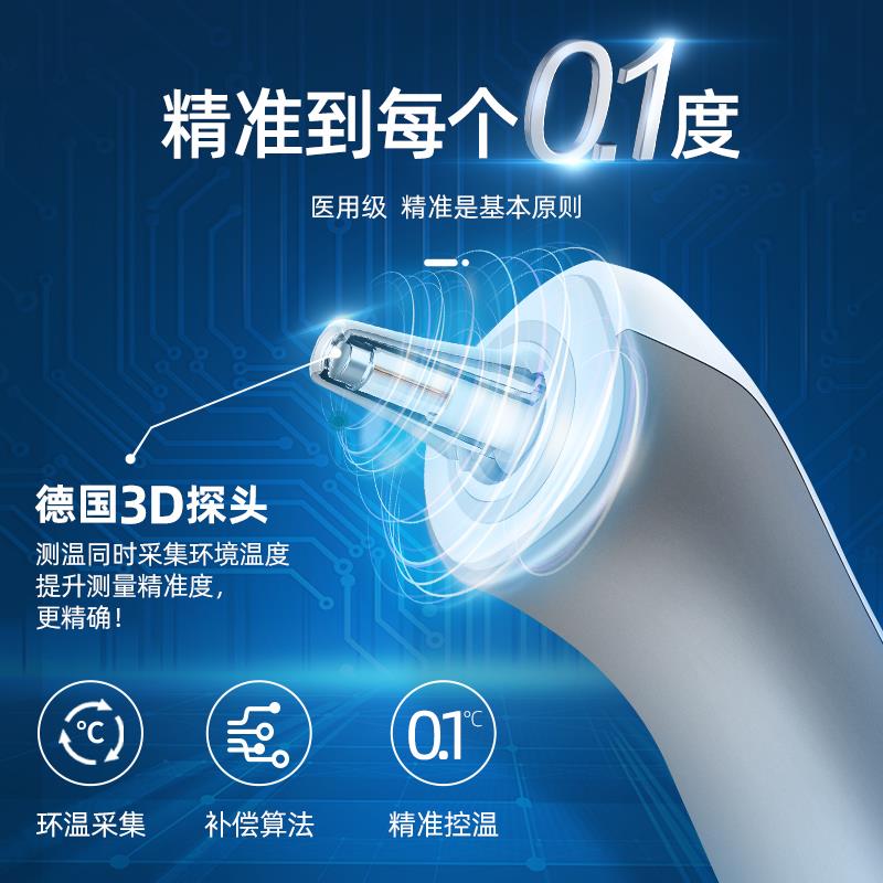 婴儿电子体温枪：额温耳温双模式，宝宝发烧不用慌！️