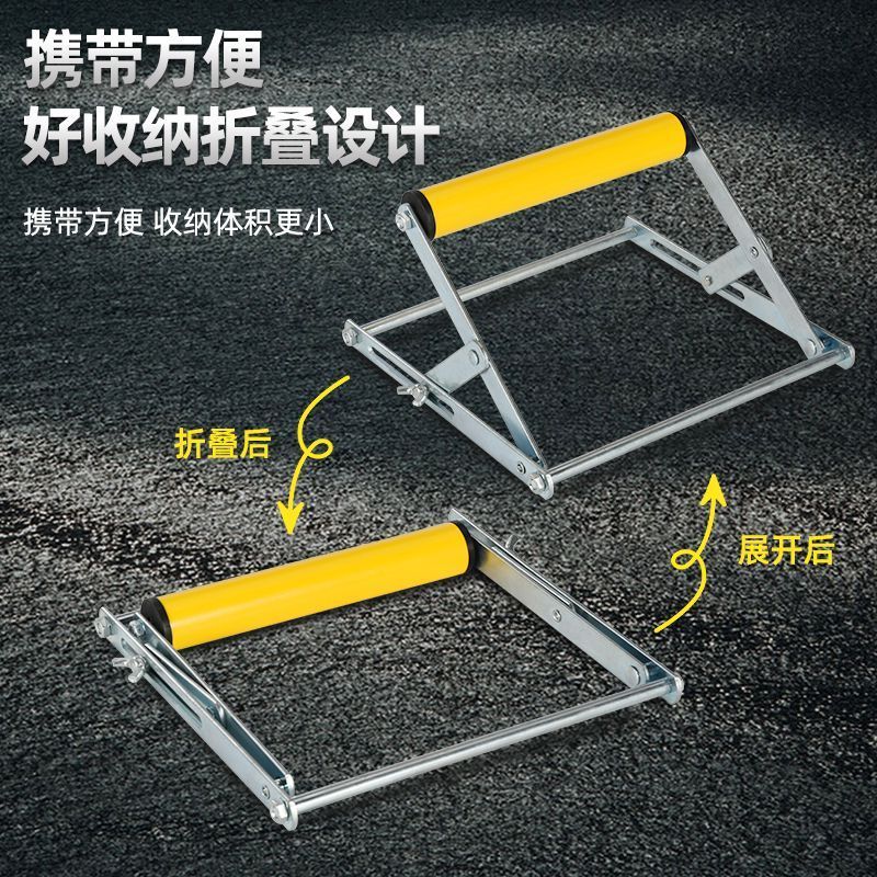 切割机托料架升级攻略：长料支撑架+升降可调滚轮支架=高效切割新体验！