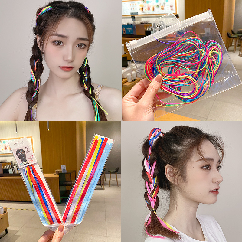 儿童编发彩绳发饰：给宝贝一个童话般的脏辫头绳！✨